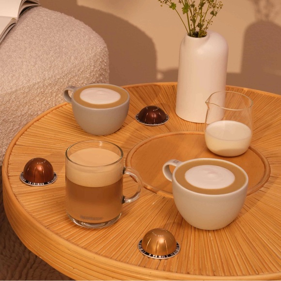 Nespresso Set of 2 NWT Barista Cappuccino Cups Medium Ceramic Porcelain - Picture 2 of 7